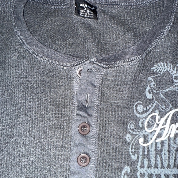 Wuhou - Arizona State Sun Devils Henley. Long Sleeve Gray with logo size XL - Picture 9 of 10